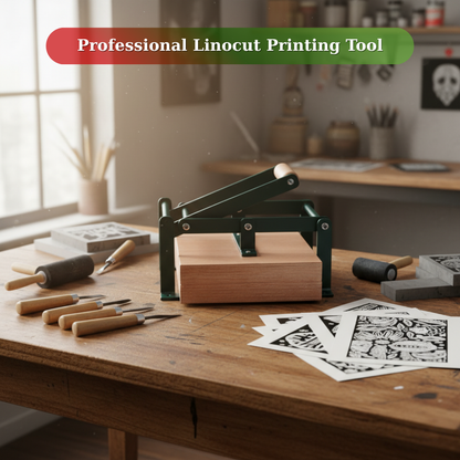 A3 Professional Linocut Press Machine Beech Wood Printmaking Tool A4-A5-Legal size section My Store