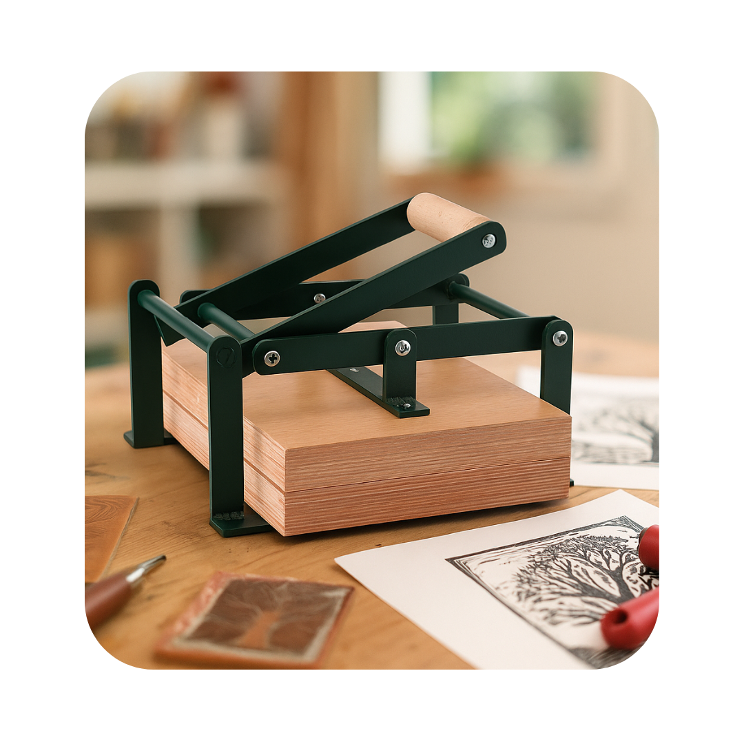 A3 Professional Linocut Press Machine Beech Wood Printmaking Tool A4-A5-Legal size section My Store
