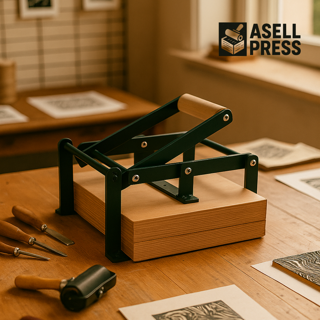 A3 Professional Linocut Press Machine Beech Wood Printmaking Tool A4-A5-Legal size section My Store